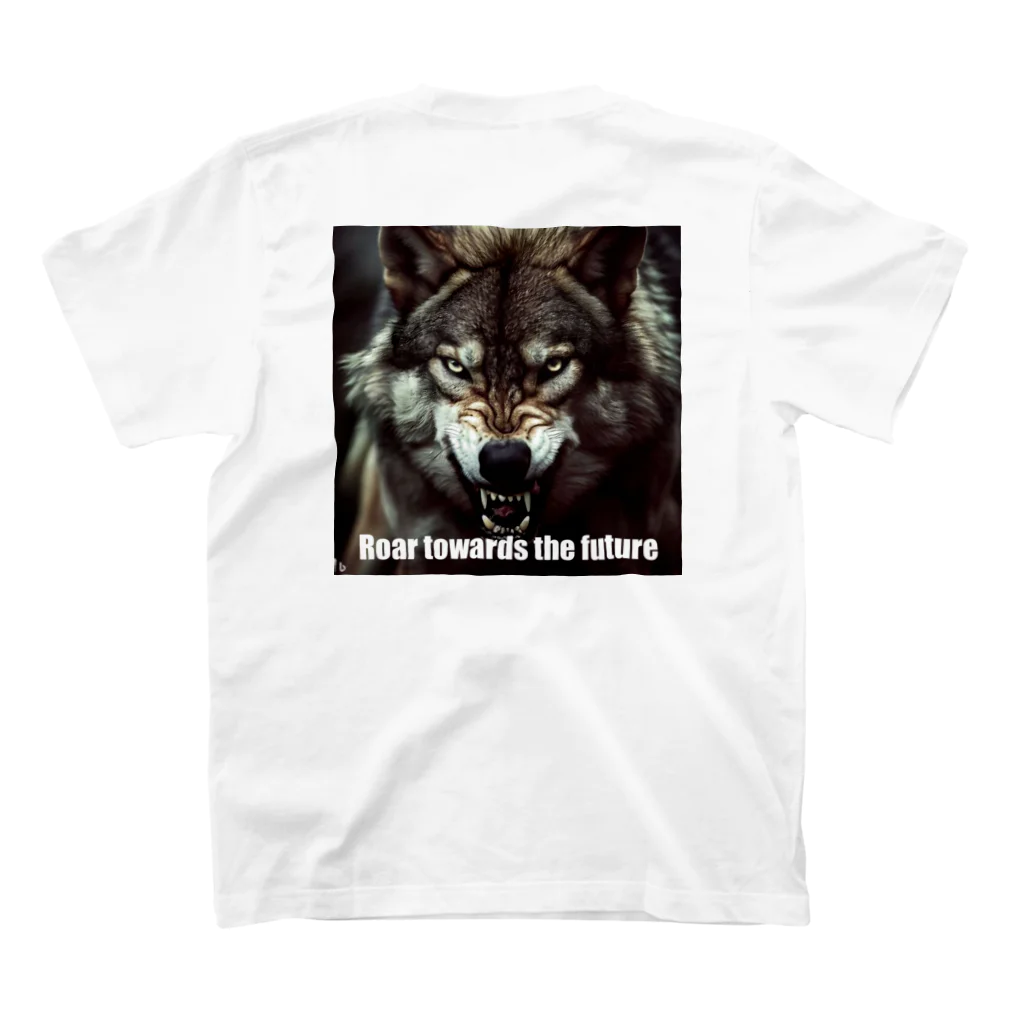 fling_shimizuの自由工房のRoaring Wolf スタンダードTシャツの裏面