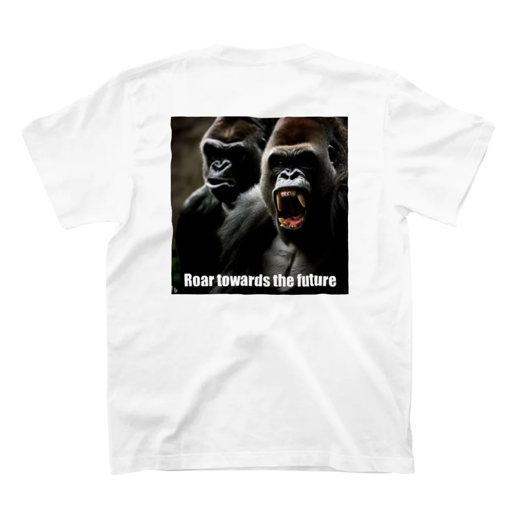 fling_shimizuの自由工房のRoaring Gorilla Regular Fit T-Shirtの裏面