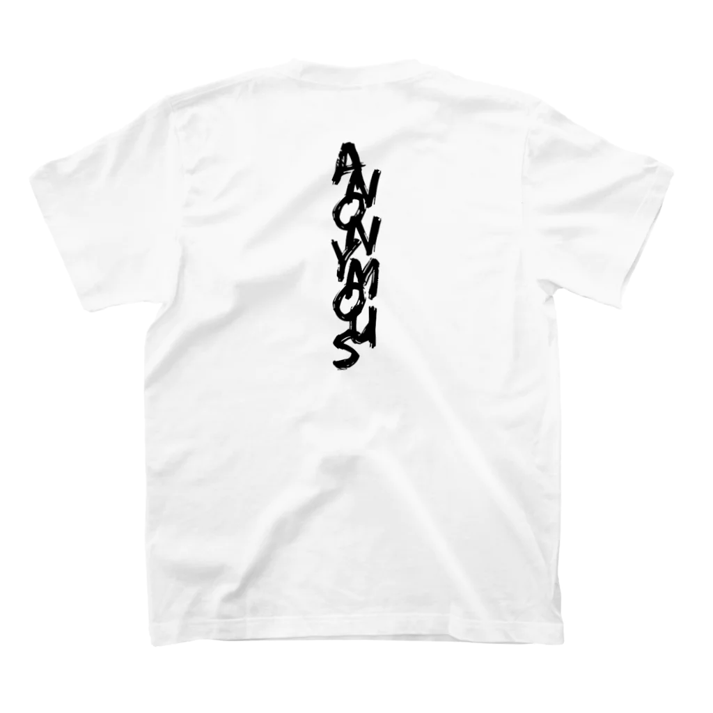 DJ_AnonymousのDJ Anonymous のスタンダート(両面)Tシャツ Regular Fit T-Shirtの裏面