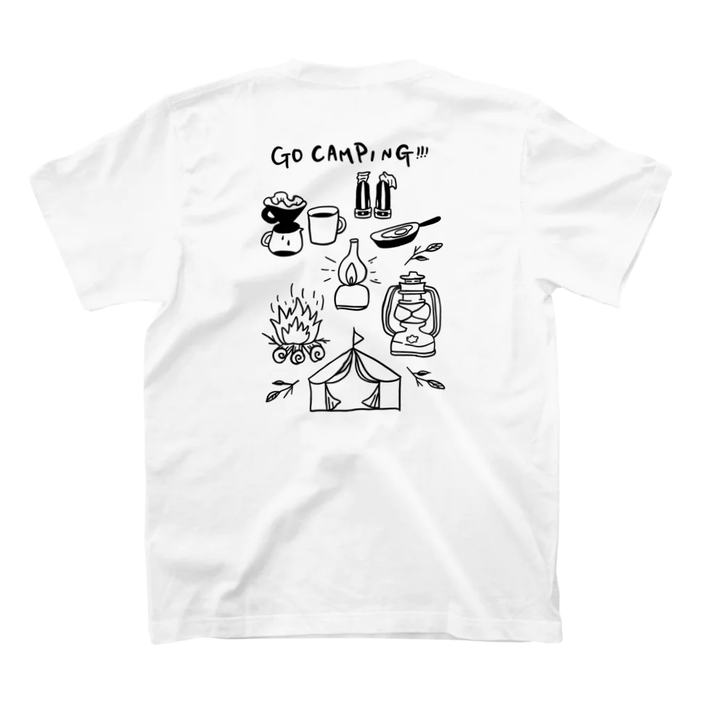 yuklettersのGO CAMPING !!! スタンダードTシャツの裏面