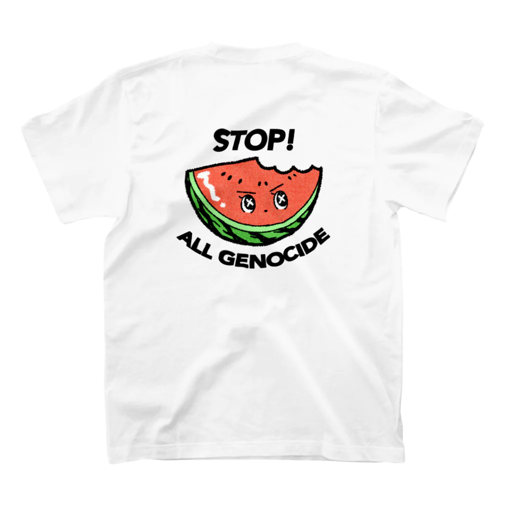 hogehogeclubのSTOP!ALL GENOCIDE スタンダードTシャツの裏面