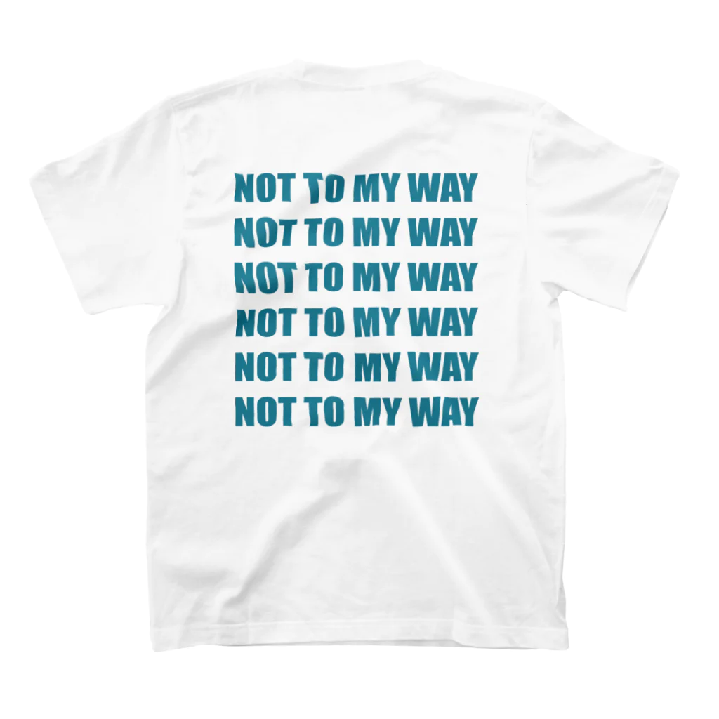 NakedHighの夏前のネイキッドハイ　NotToMyWay　落ち着いたブルー スタンダードTシャツの裏面