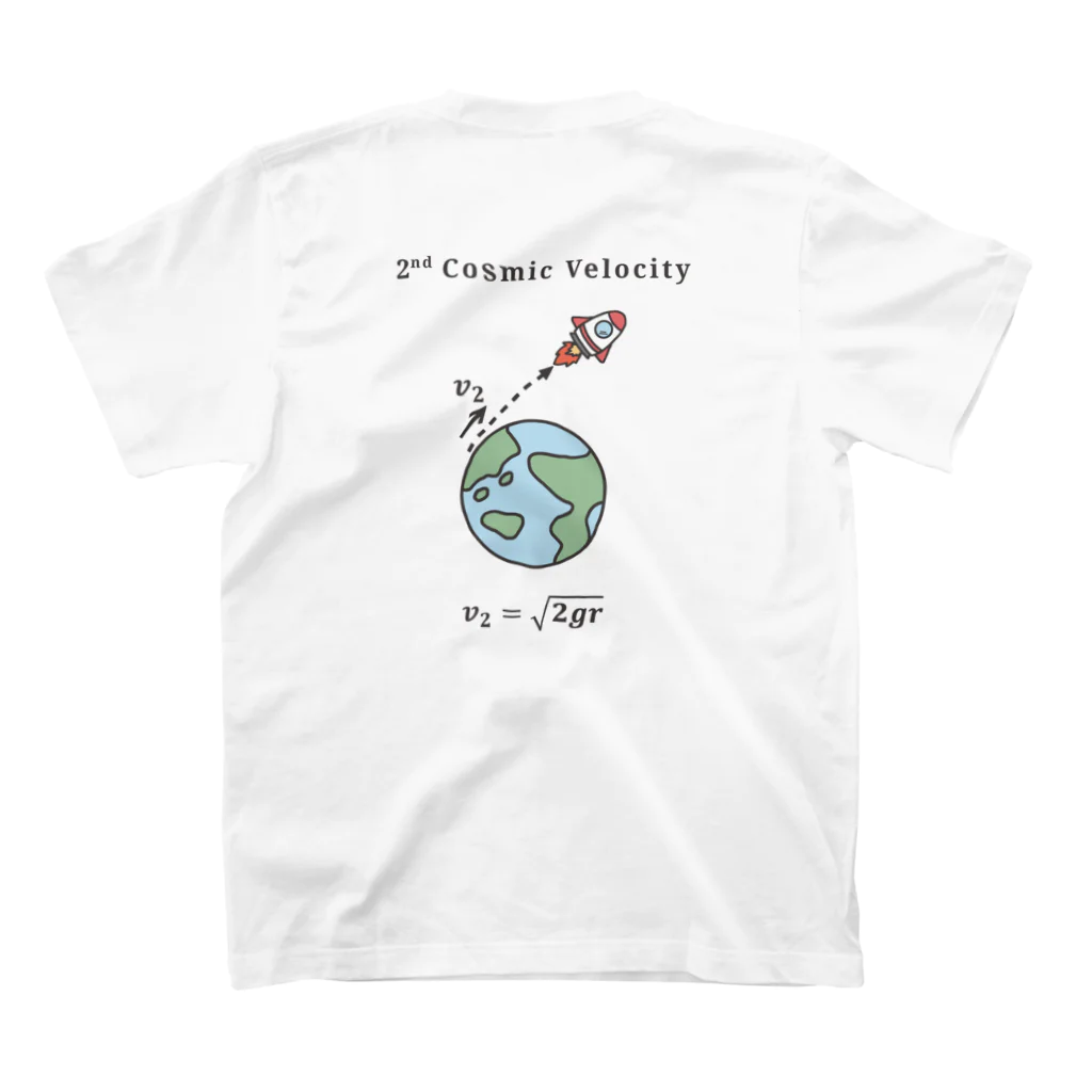 ちぇちぇちぇの第二宇宙速度 Regular Fit T-Shirtの裏面