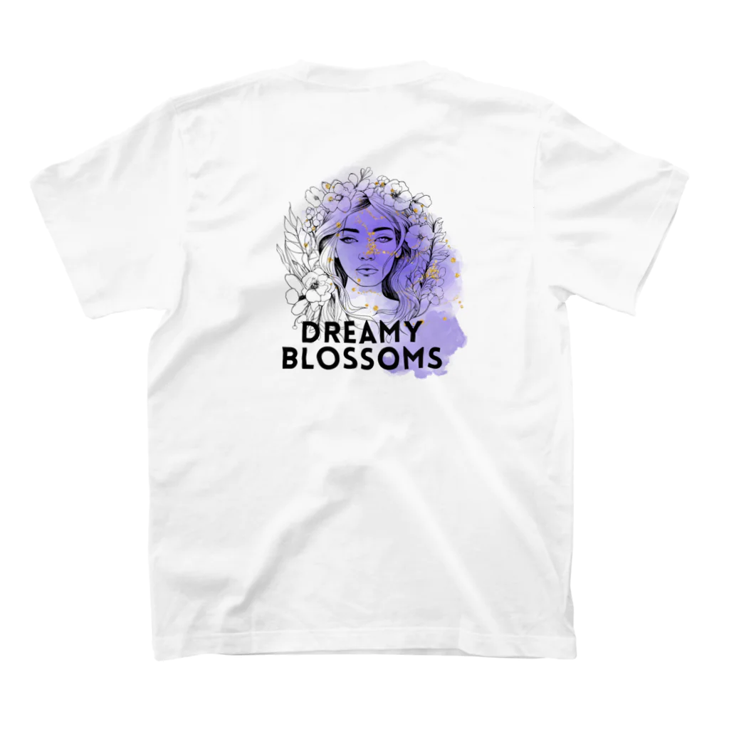 CHIBE86のDreamy Blossoms - Artistic Floral Portrait スタンダードTシャツの裏面