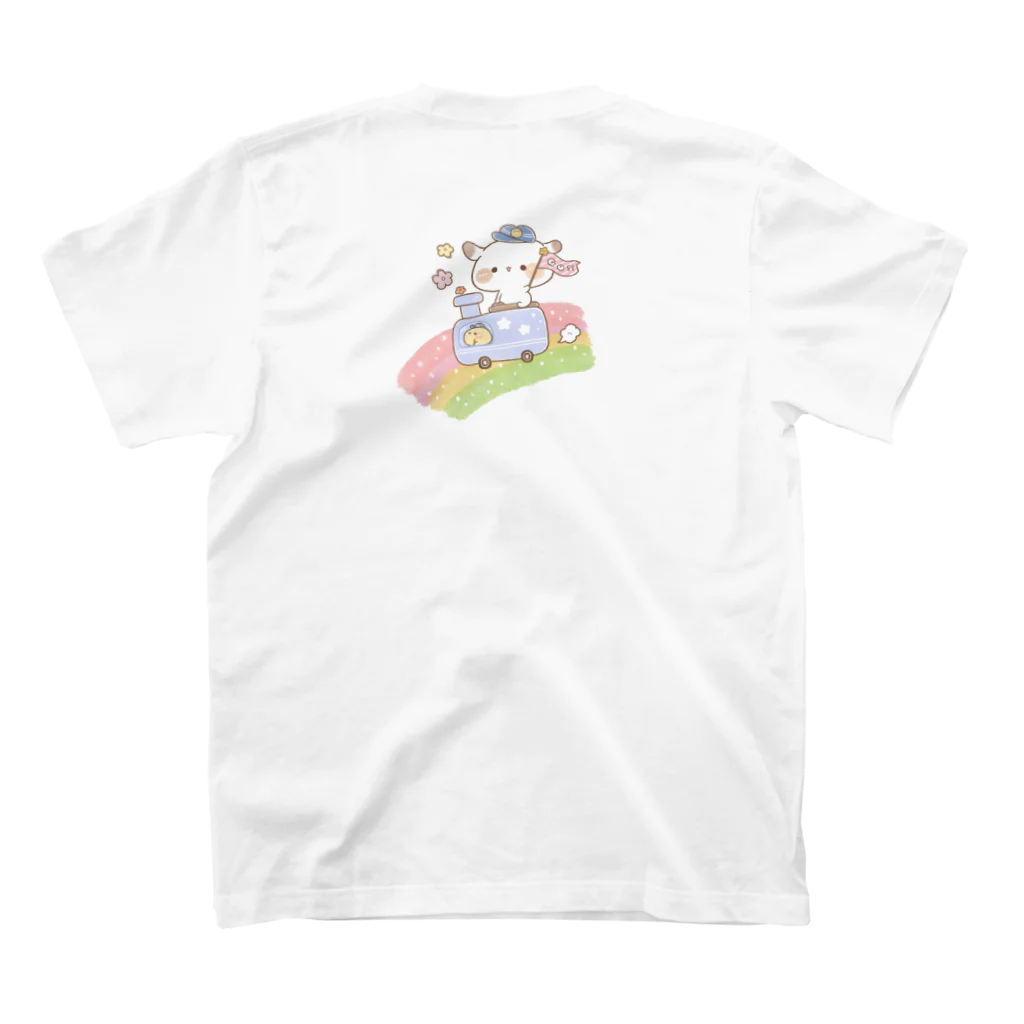 かなちのおみせ。のもるちゃん汽車ぽっぽ。 Regular Fit T-Shirtの裏面