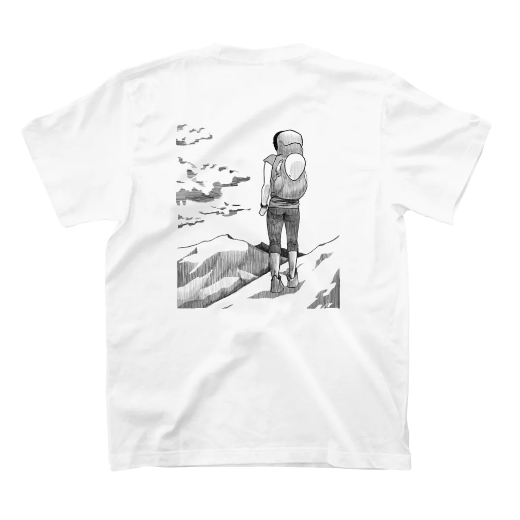 ONPu.ARTのそこに山があるから スタンダードTシャツの裏面