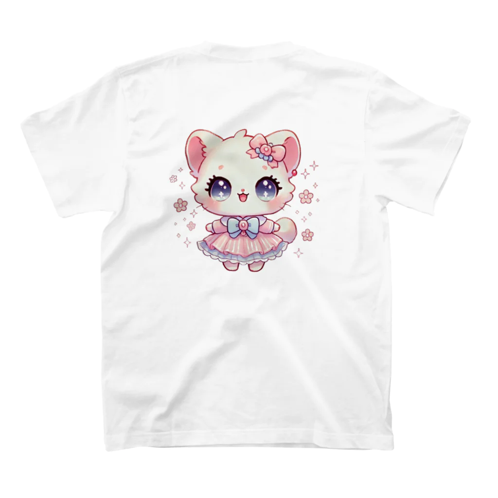 Snow-peaceのかわいいキティの夢見るデザイン スタンダードTシャツの裏面