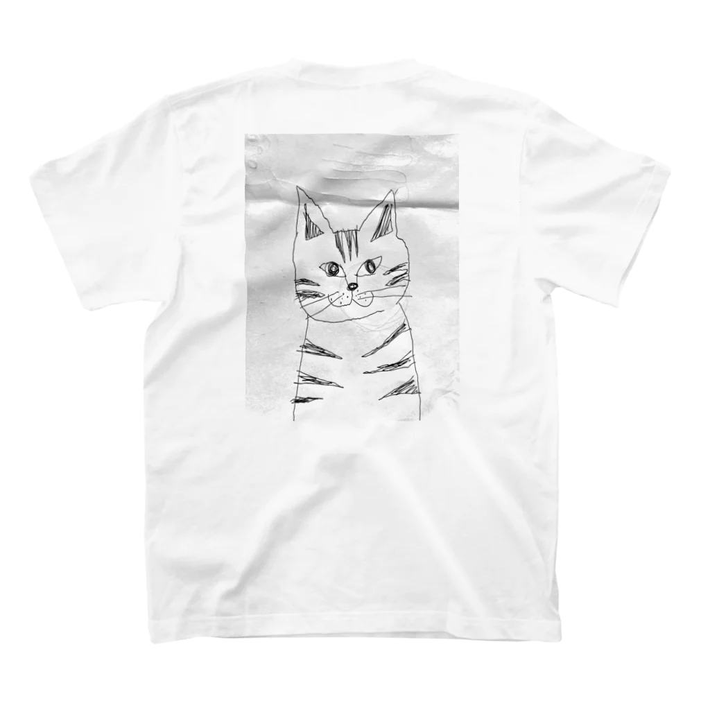 mono catのcat back print スタンダードTシャツの裏面