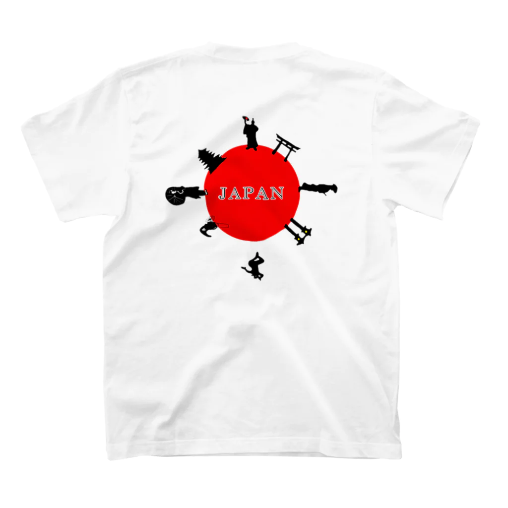 私事部のJAPAN　黒文字 スタンダードTシャツの裏面