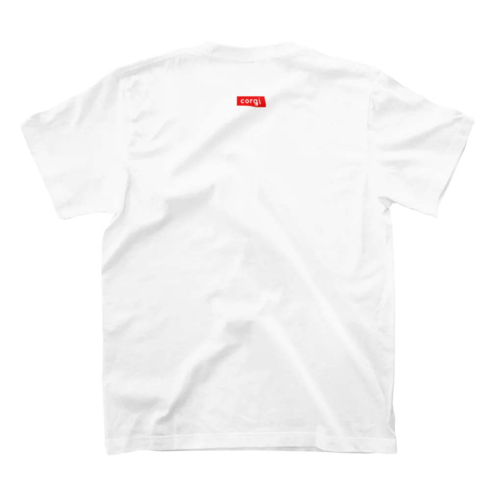 ももぐ商店のおめかしコーギー Regular Fit T-Shirtの裏面