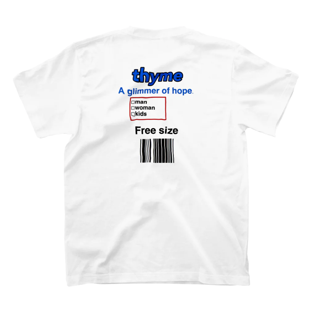 thymerのthyme タグデザイン Regular Fit T-Shirtの裏面