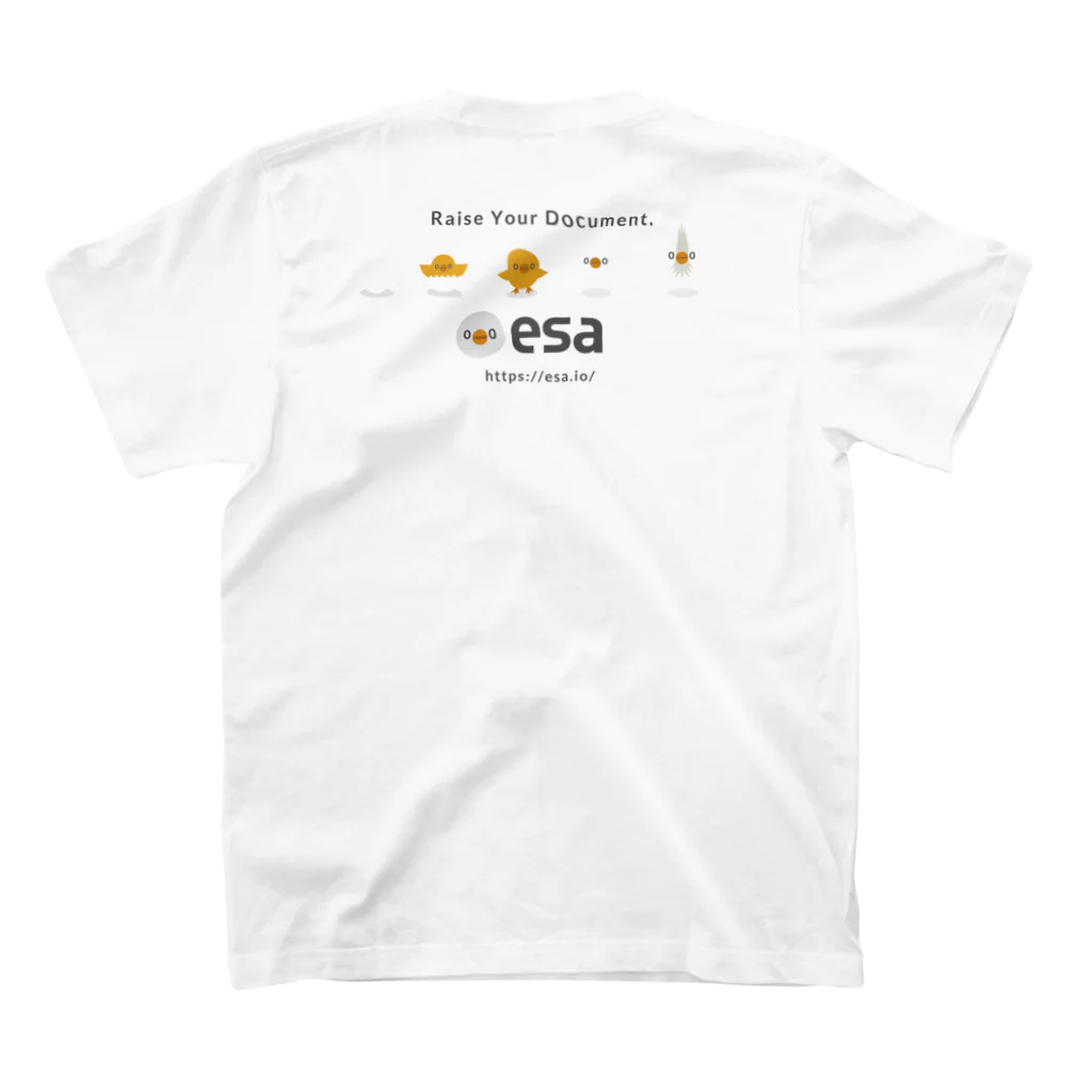 (\( ⁰⊖⁰)/) esaのﾒﾝﾀｲ(⁰⊖⁰)esa スタンダードTシャツの裏面