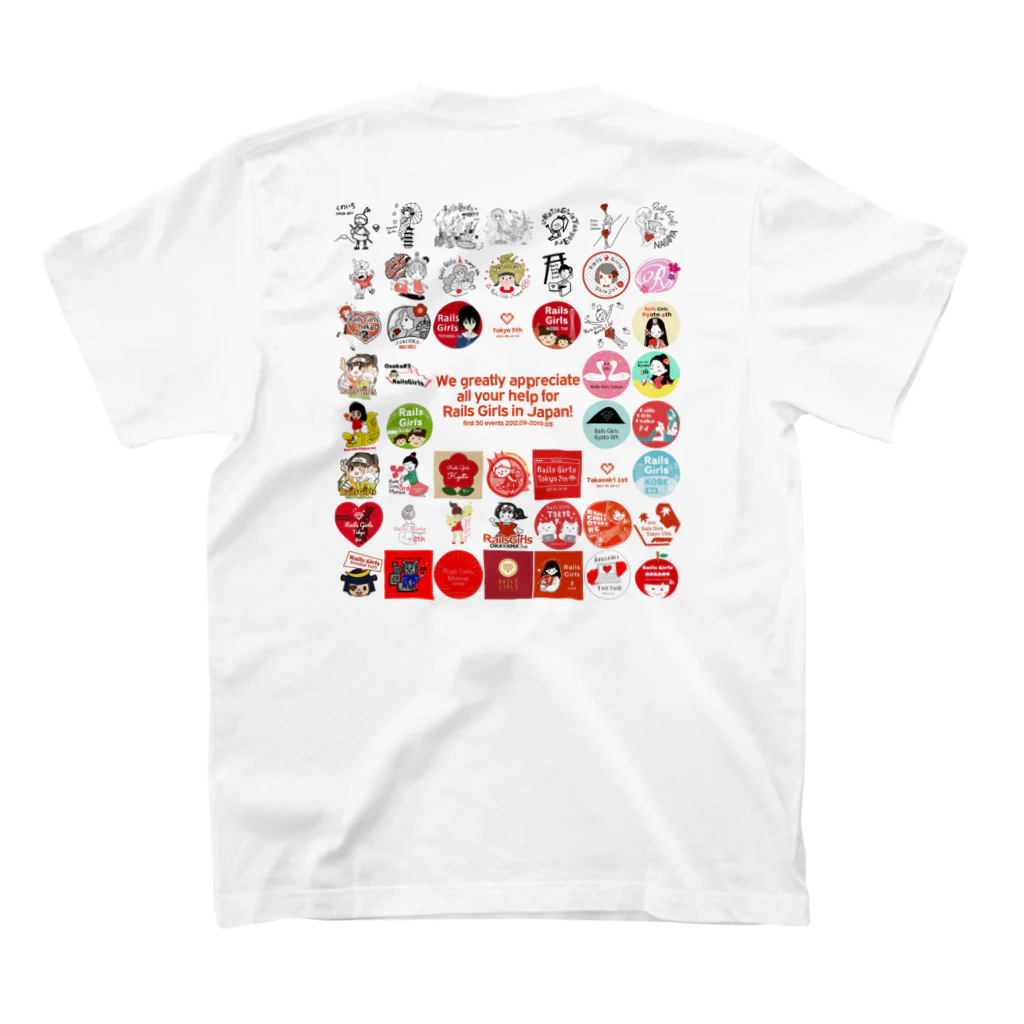 Rails Girls JapanのRails Girls 50回開催記念 Regular Fit T-Shirtの裏面