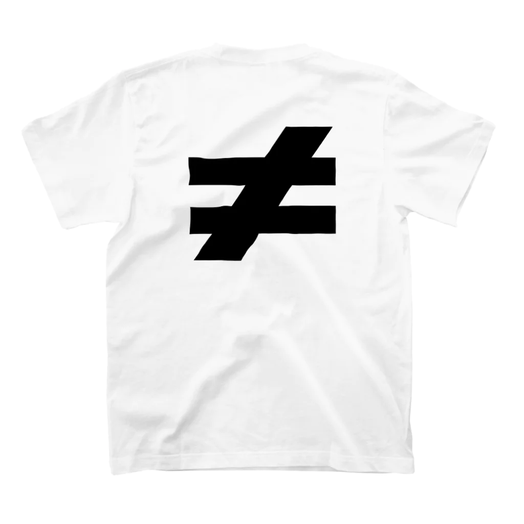 概念公式(≠not equal)の≠not equal Regular Fit T-Shirtの裏面