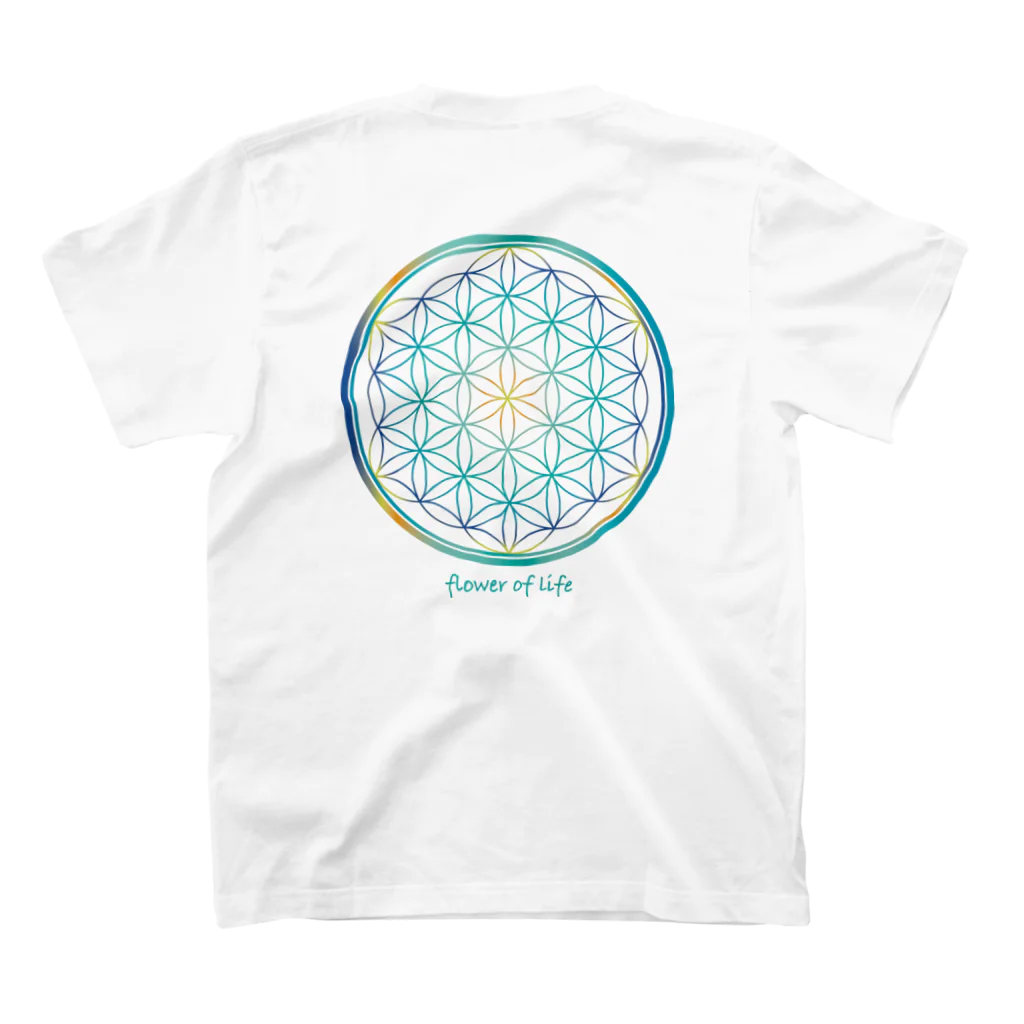 Botan Riceのflower of life mix A Regular Fit T-Shirtの裏面