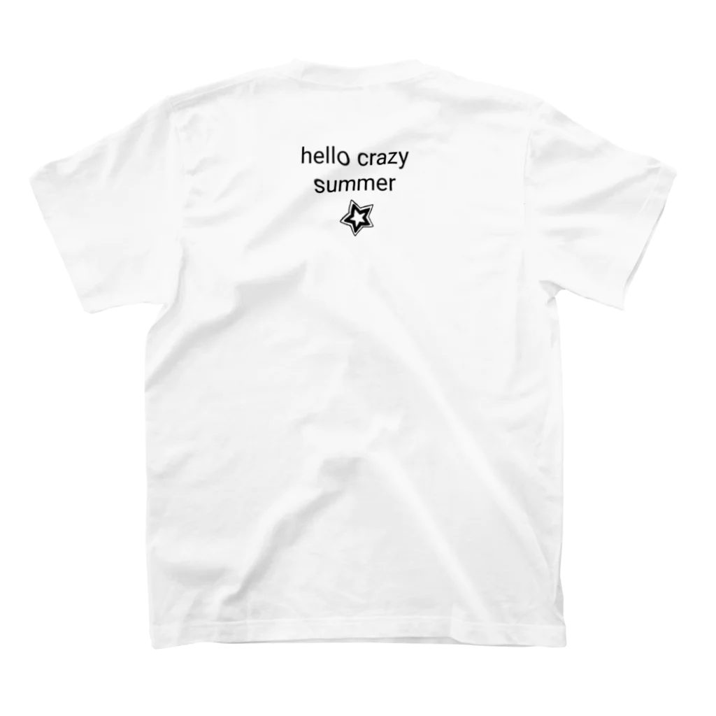 NERO屋のhello★crazy(両面プリント) Regular Fit T-Shirtの裏面