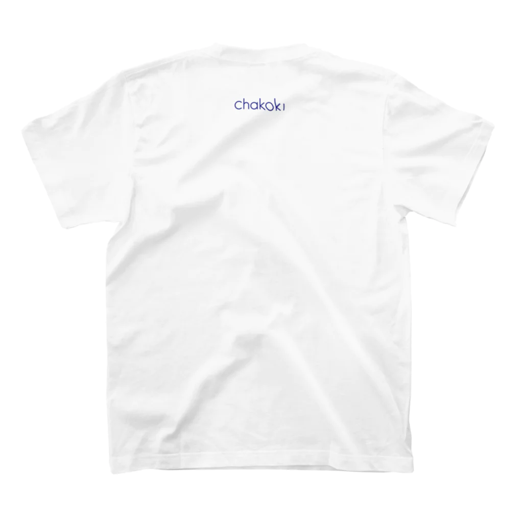 chako_kagitaのちゃこーき （紺線） Regular Fit T-Shirtの裏面