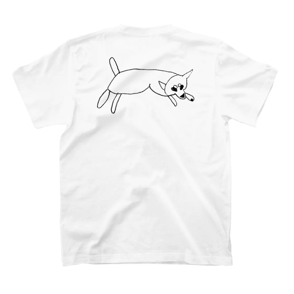 dog3doのふて寝るりこ スタンダードTシャツの裏面