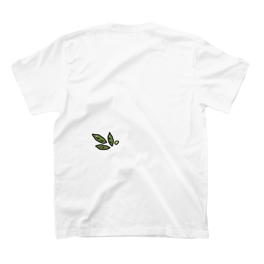 いそがしくてもメシのビールさんとえだまめさん Regular Fit T-Shirtの裏面