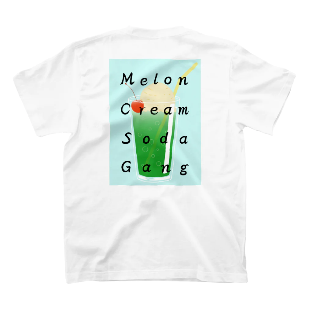 Fujimitsu ShopのMelon Cream Soda Gang Tシャツ（バックプリント・ブルー） スタンダードTシャツの裏面