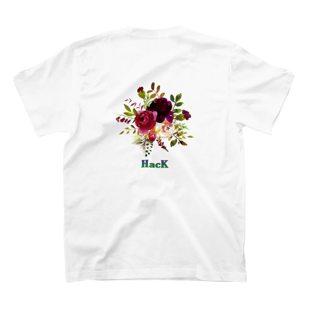 HacKのFlower スタンダードTシャツの裏面