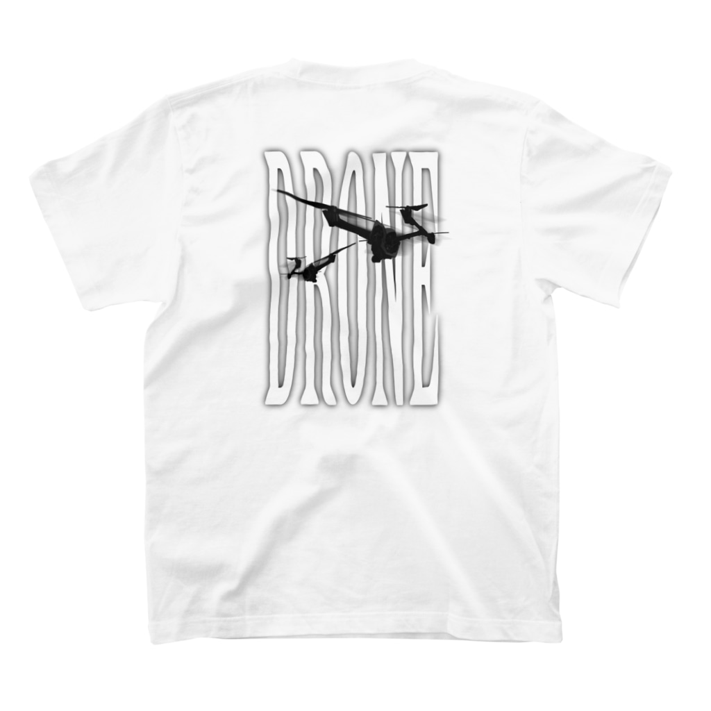 ぎのうし群のドローンの時代モノクロバージョン Regular Fit T-Shirtの裏面