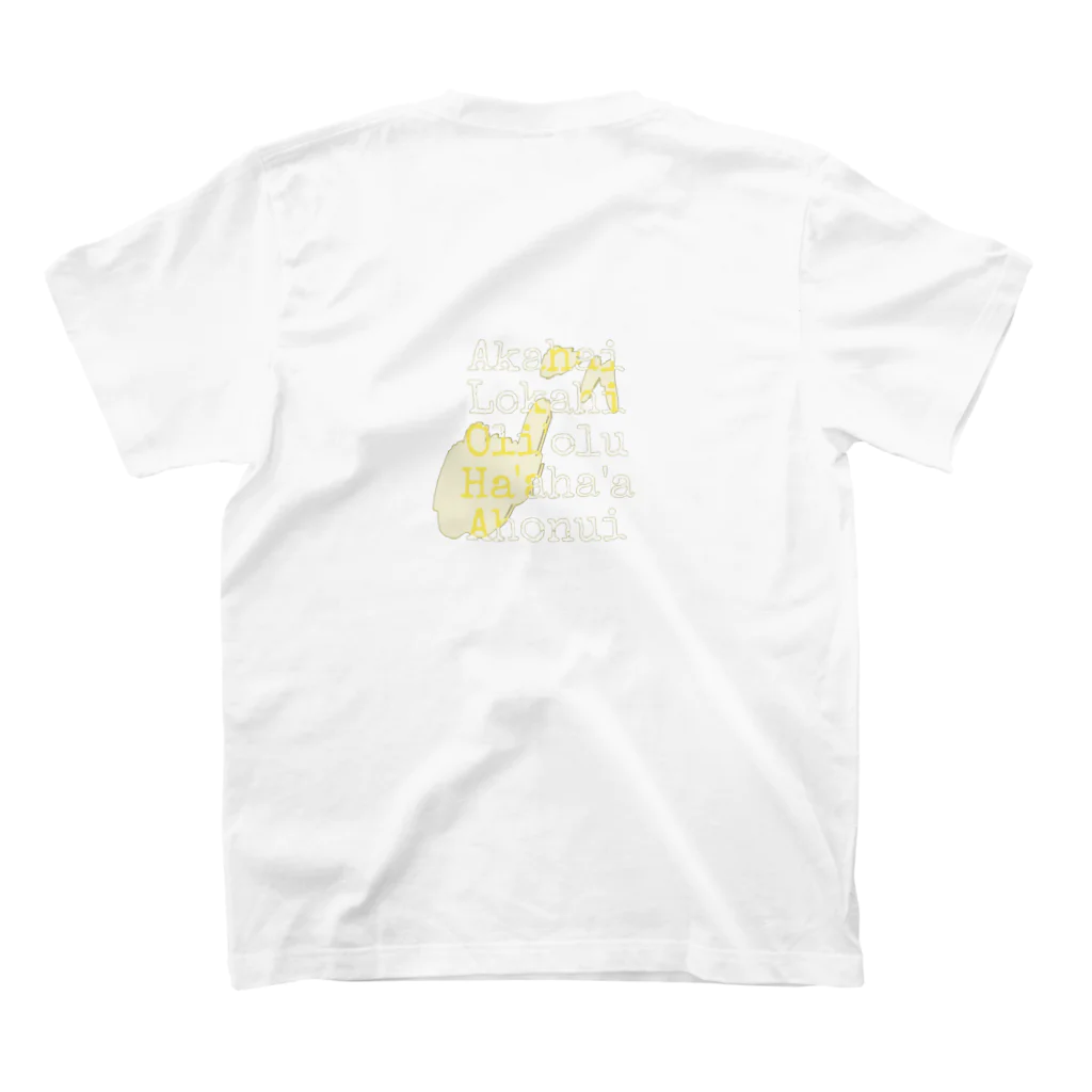 かおり(糖)。のA,L,O,H,A 2 スタンダードTシャツの裏面