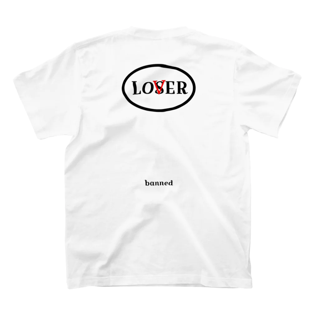 bannedのbanned LO(v)ER スタンダードTシャツの裏面