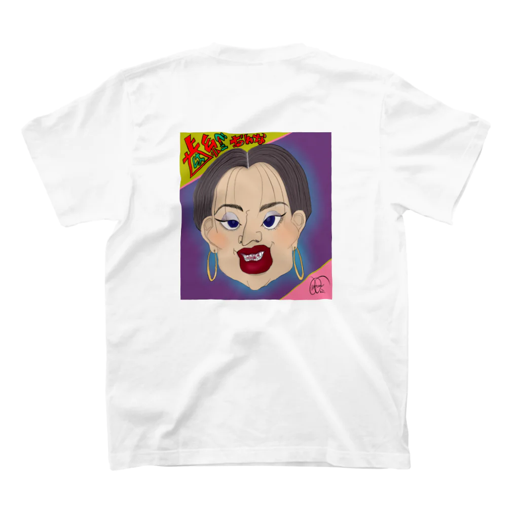 momos-artの歯紅女 Regular Fit T-Shirtの裏面