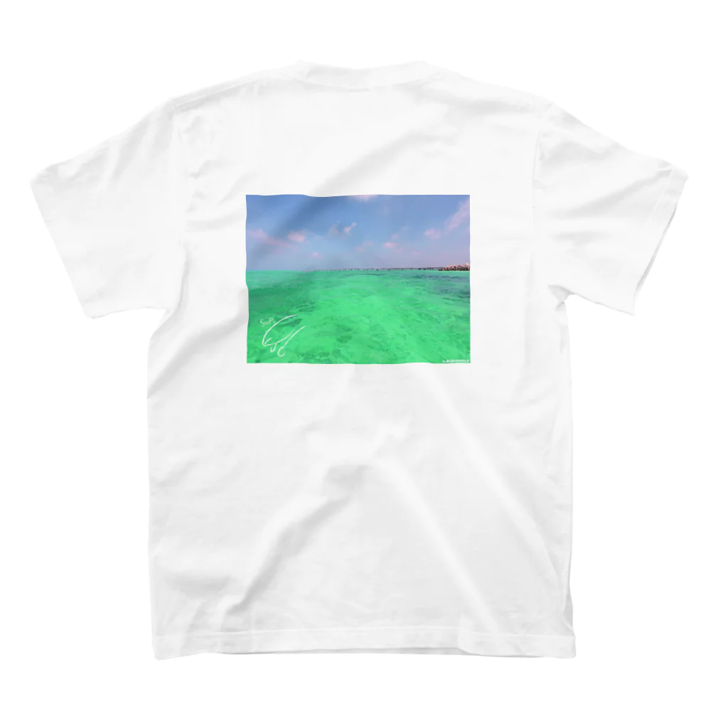 mikalohasmileのSUP＊マリンブルー Regular Fit T-Shirtの裏面