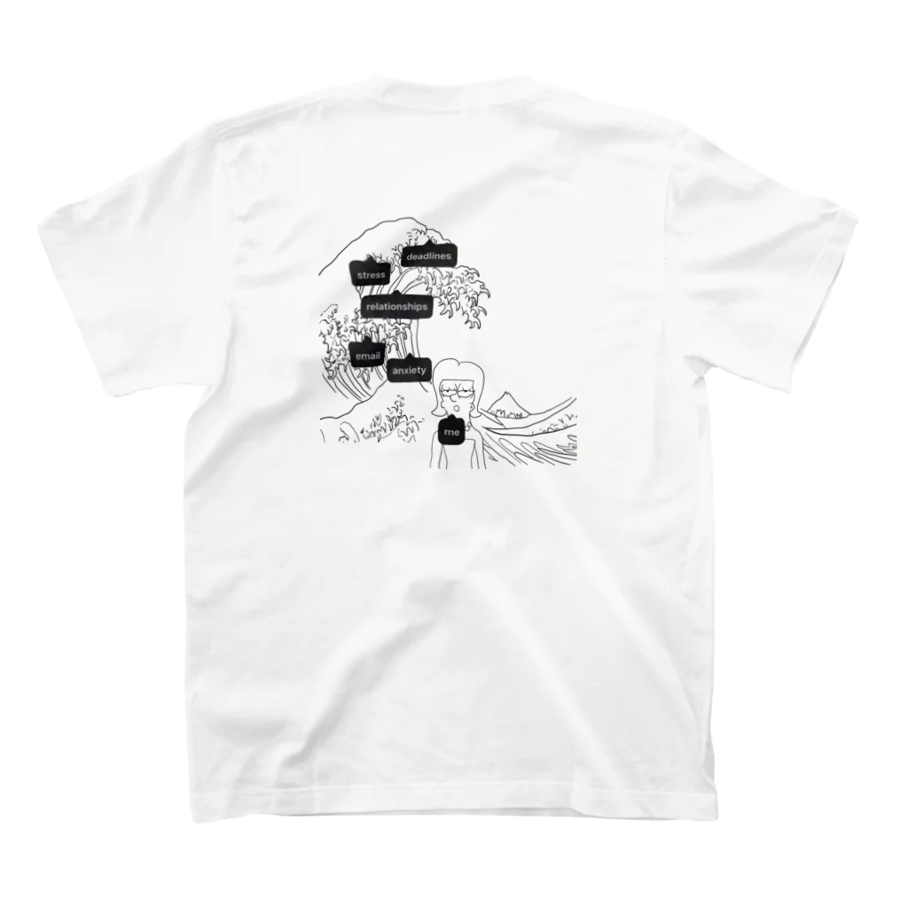 ____oversleepingのDONT RIDE THE WAVE スタンダードTシャツの裏面