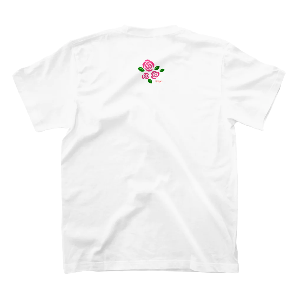 miyu1990のピンクの薔薇 Regular Fit T-Shirtの裏面