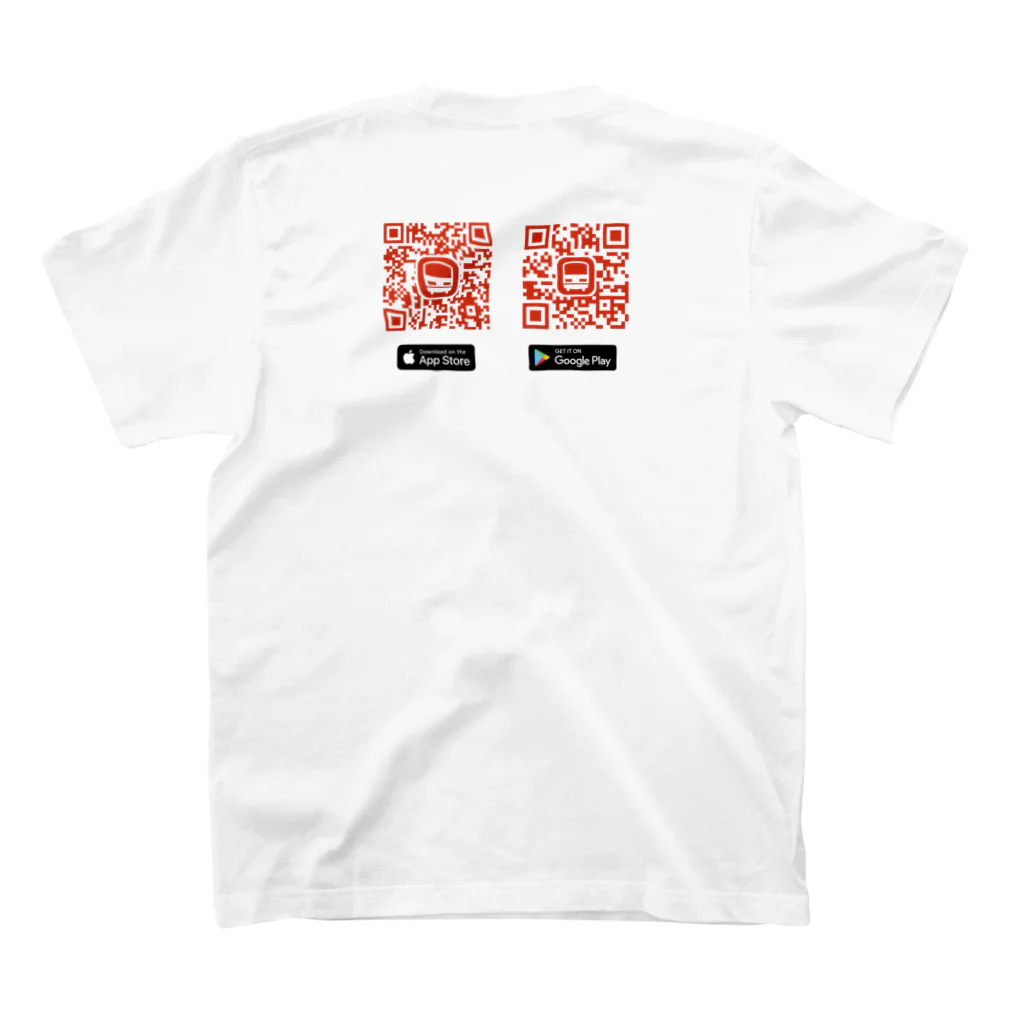 NORI_JPの乗換案内アプリアイコン スタンダードTシャツの裏面