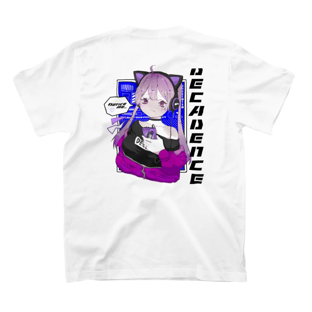 Ohayo-ohayoの哲学するデカダンちゃん スタンダードTシャツの裏面