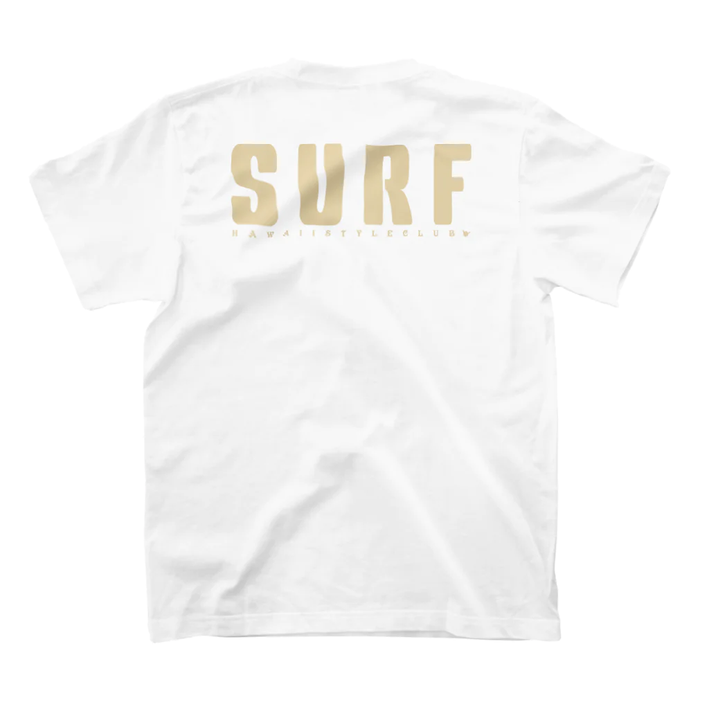 ハワイスタイルクラブの〔Back Print〕Just SURF Beg スタンダードTシャツの裏面