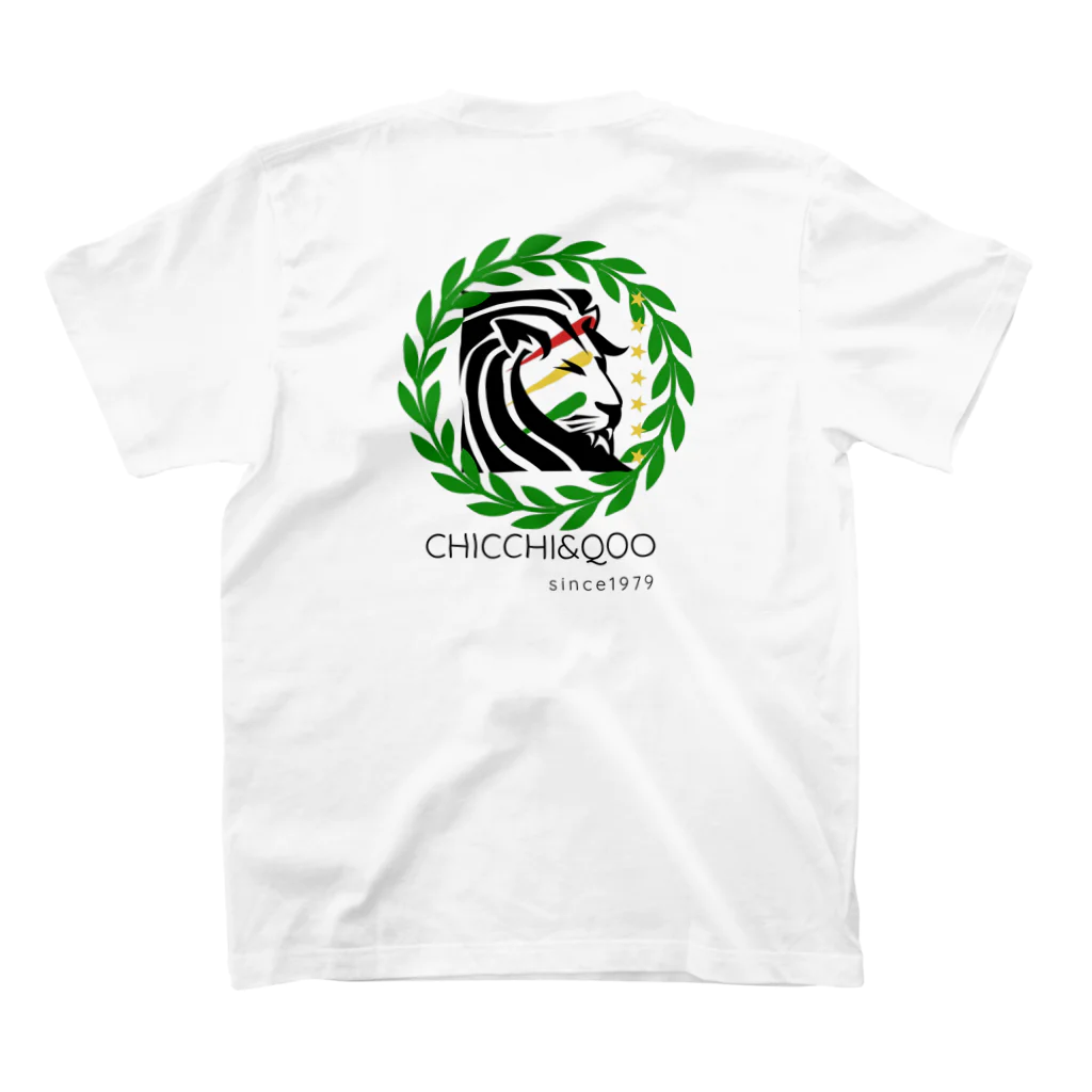 チッチアンドクー CHICCHI&QOOのNO3-ライオン（カメルーン） スタンダードTシャツの裏面