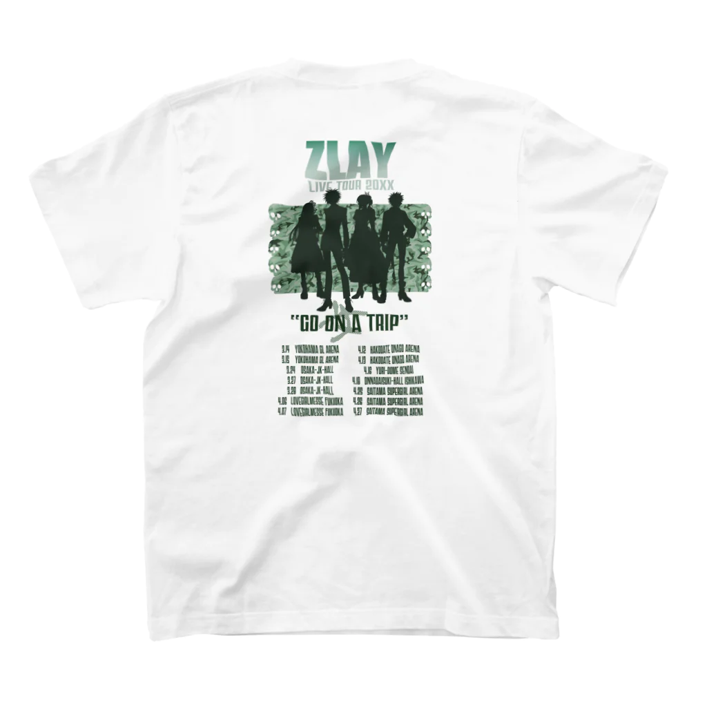 SHIZRUのSUZURIのGO女TRIP TOUR（前後）GREEN スタンダードTシャツの裏面