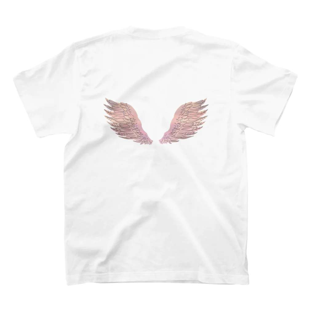 禮桜(れお)の天使の羽 Regular Fit T-Shirtの裏面