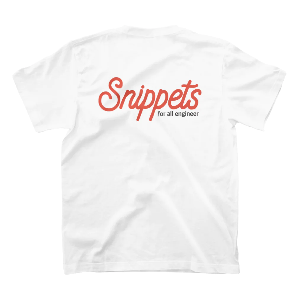 snippetsのSnippets red スタンダードTシャツの裏面