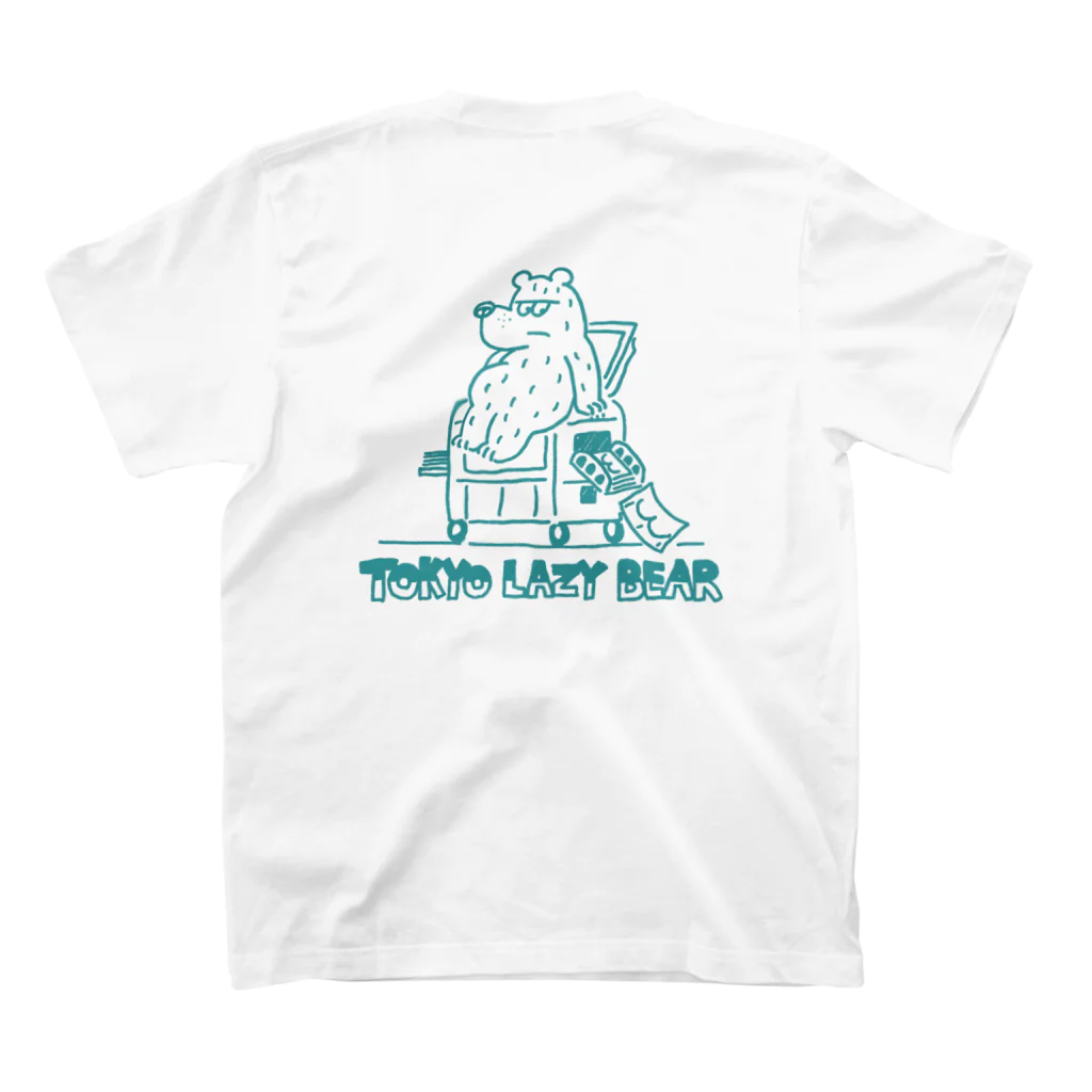 tsuttoooooonのおしりプリントTokyo lazy bear スタンダードTシャツの裏面