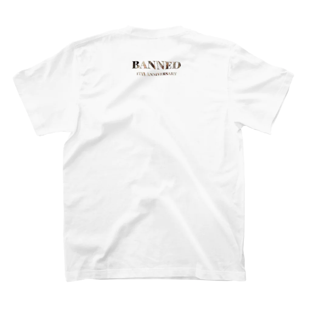 bannedのbanned 1th Anniversary スタンダードTシャツの裏面