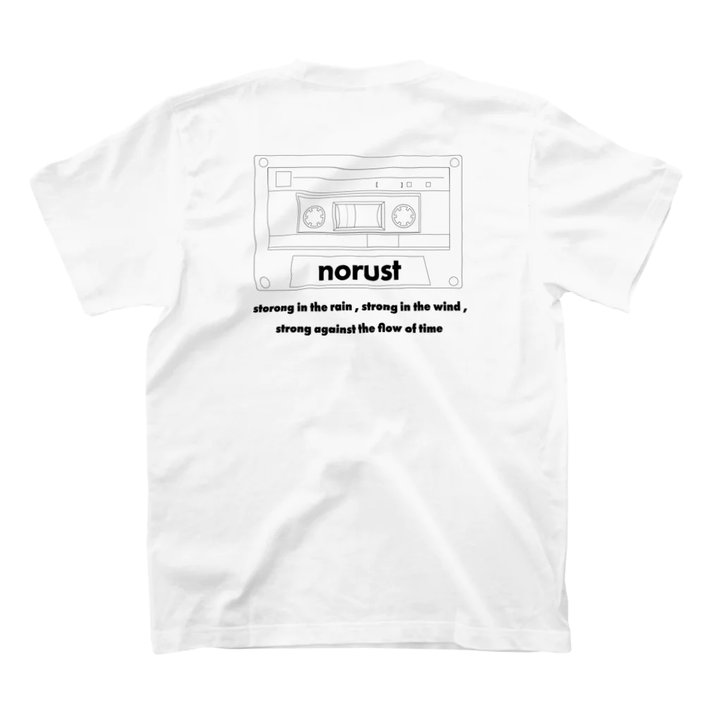 norustのcassette tape-001 スタンダードTシャツの裏面