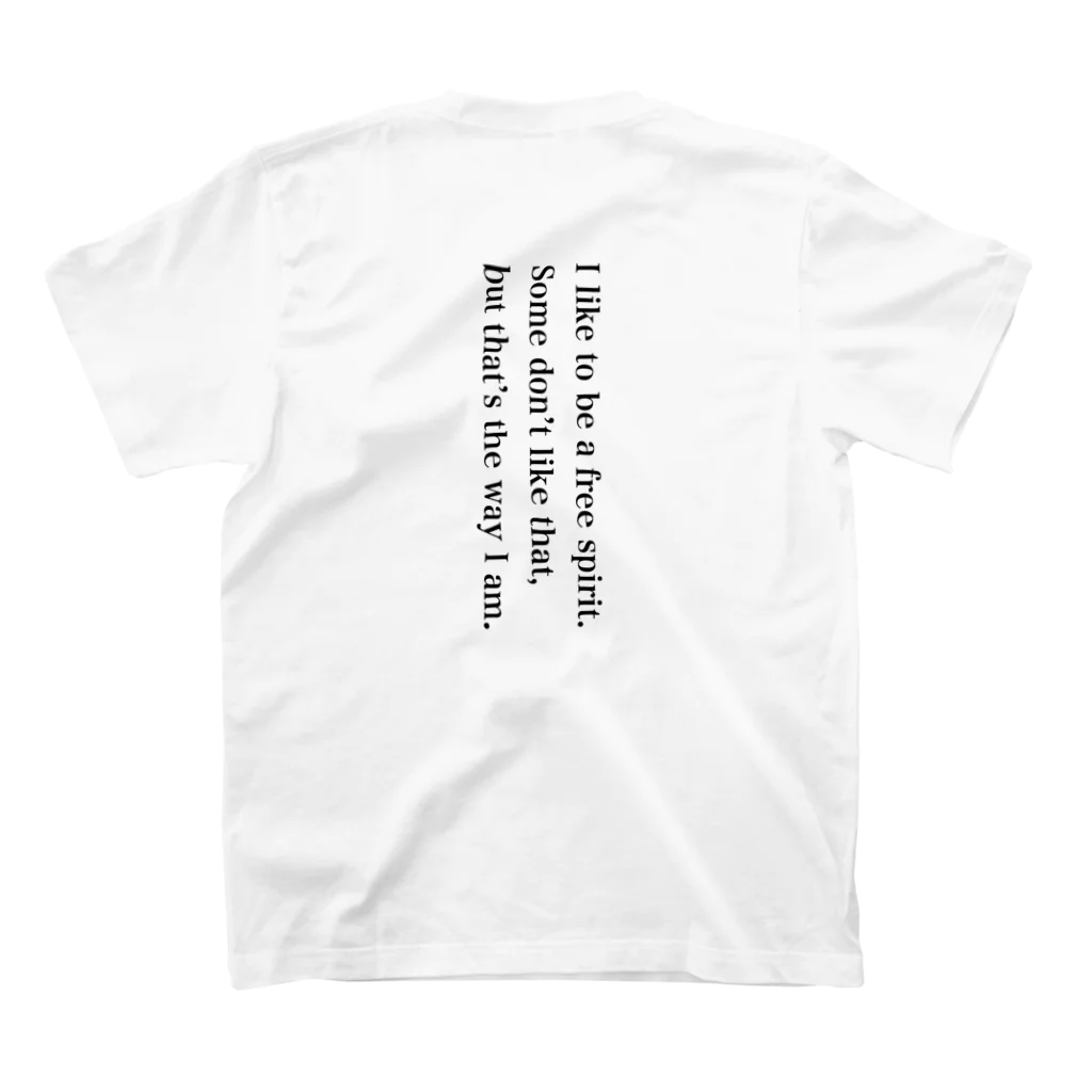 Pnezumiの I like to be a free spirit.  Regular Fit T-Shirtの裏面