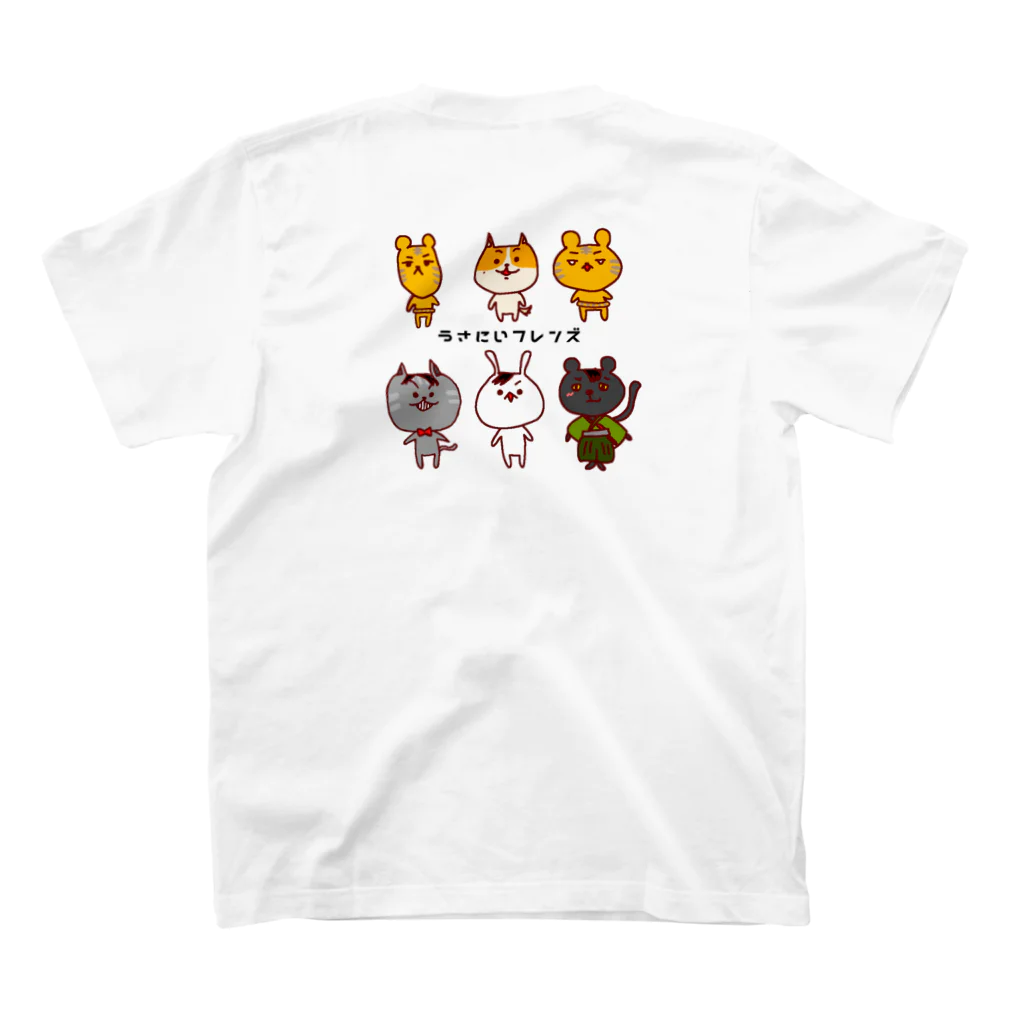 うさにいオンラインショップのうさにいフレンズ.あきにゃぁ スタンダードTシャツの裏面