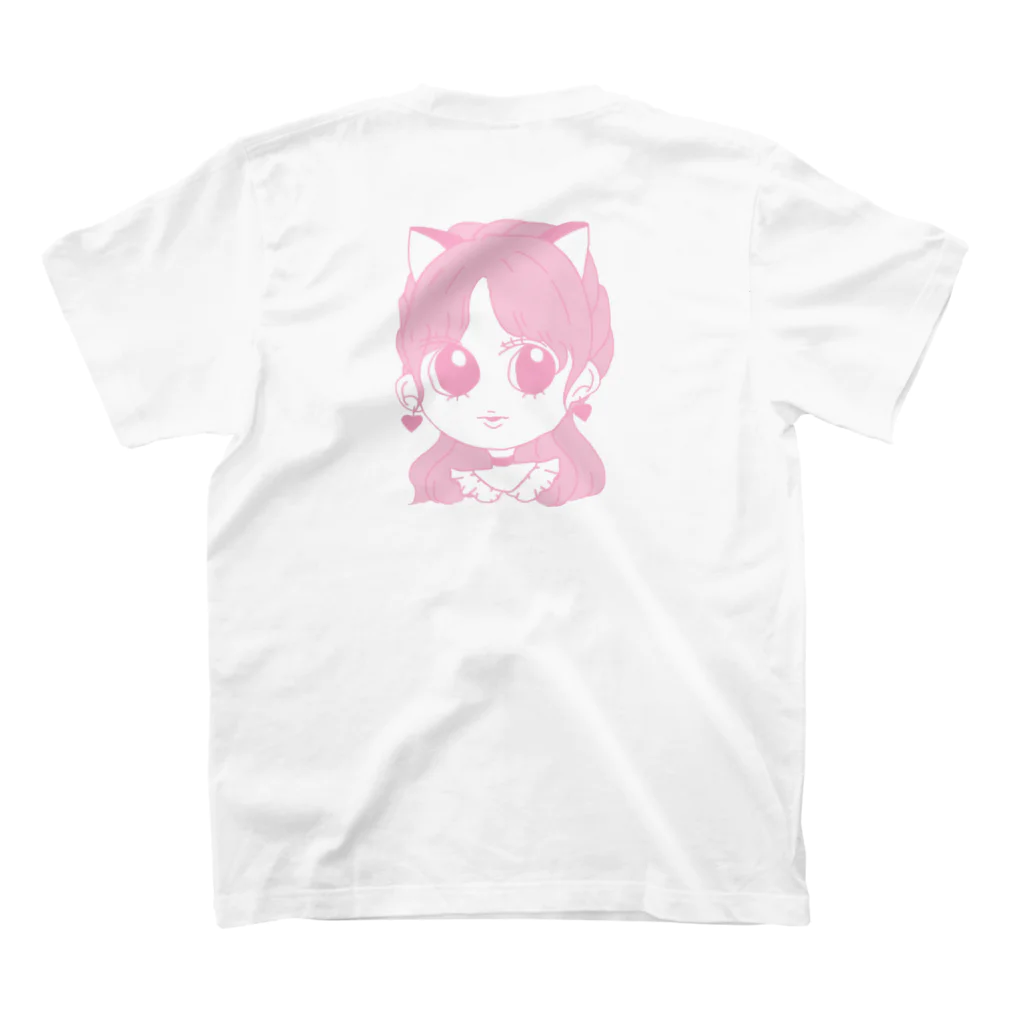 mon chouchouのもも猫ちゃん スタンダードTシャツの裏面