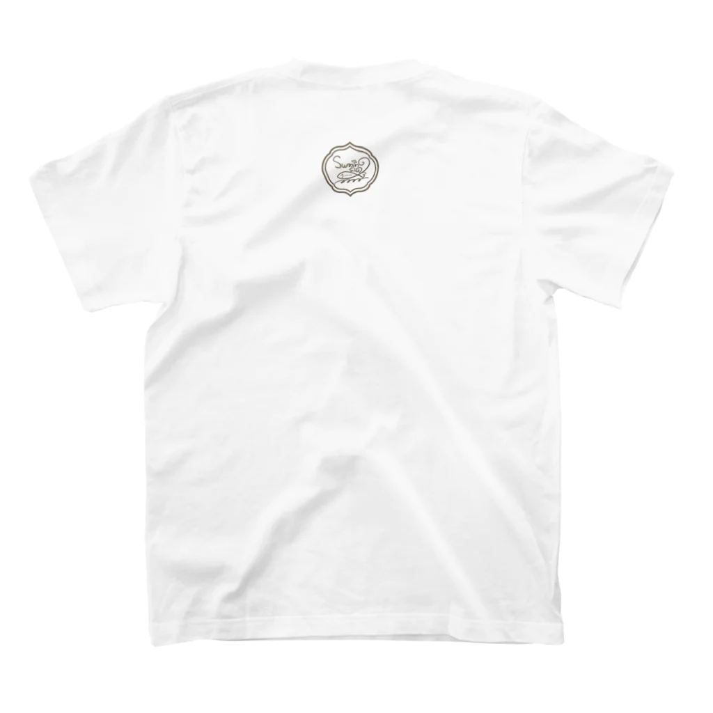 澄ノしおの（線/こげ茶）シーラカンス Regular Fit T-Shirtの裏面