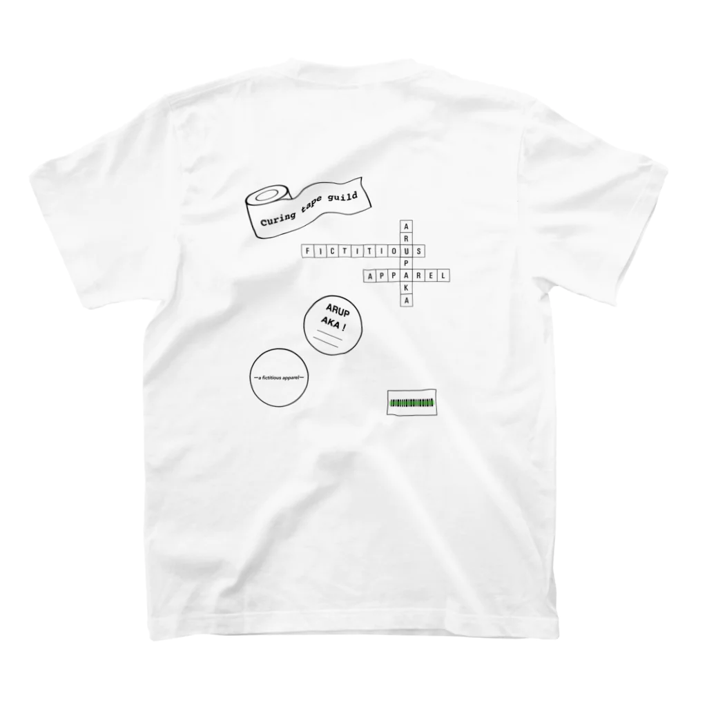 ARUPAKAのcrossword スタンダードTシャツの裏面