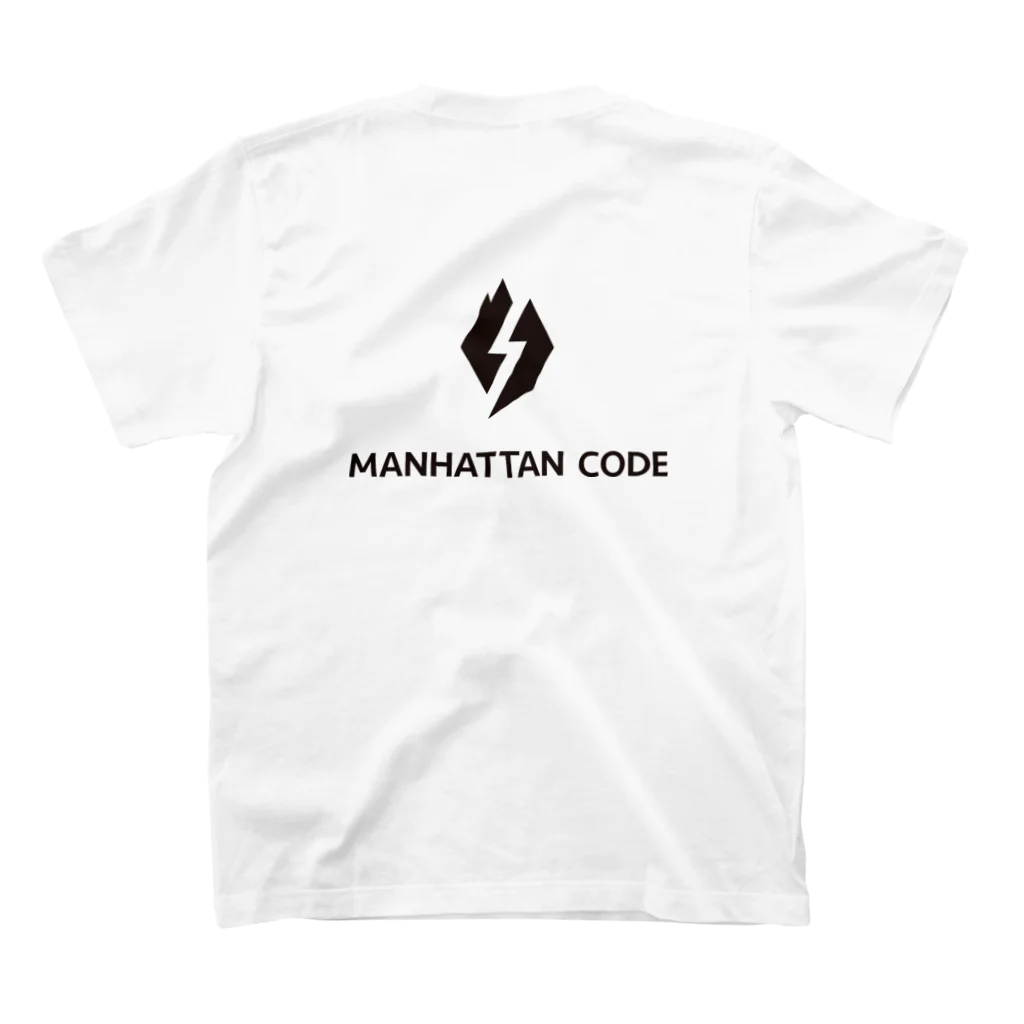 Manhattan Code inc.のMHT_LOGO ｰ BLACK Regular Fit T-Shirtの裏面