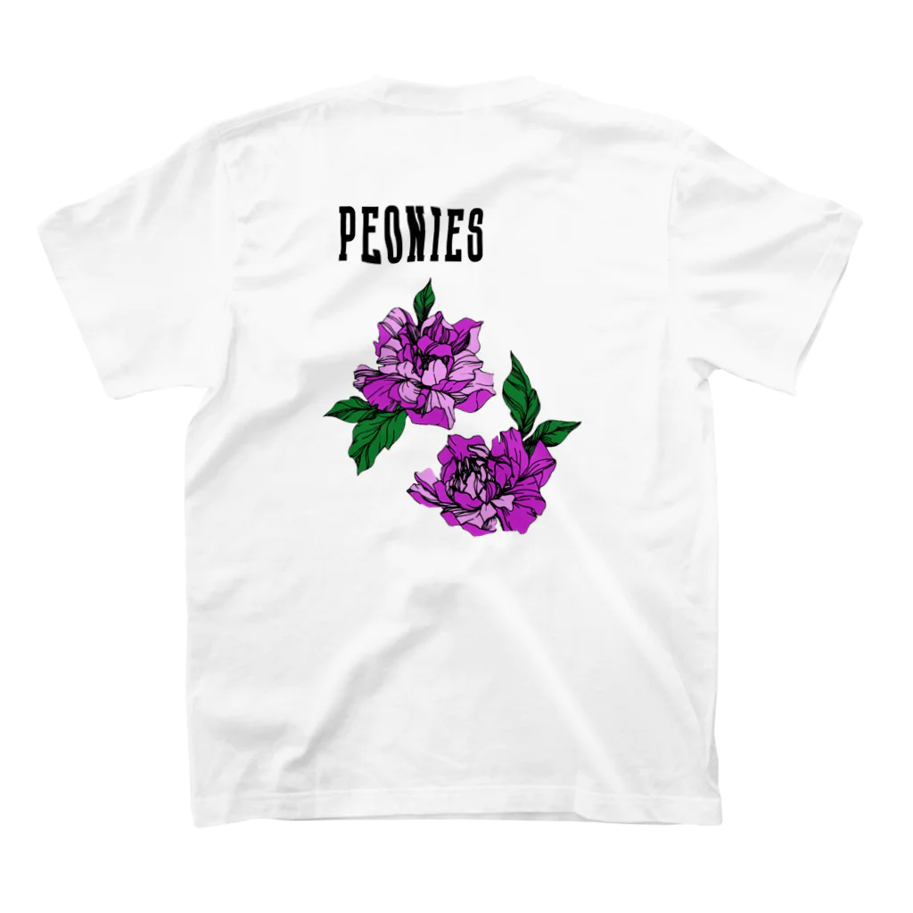 2rinso-nirinsoのPeonies&Roses 牡丹と薔薇 Regular Fit T-Shirtの裏面