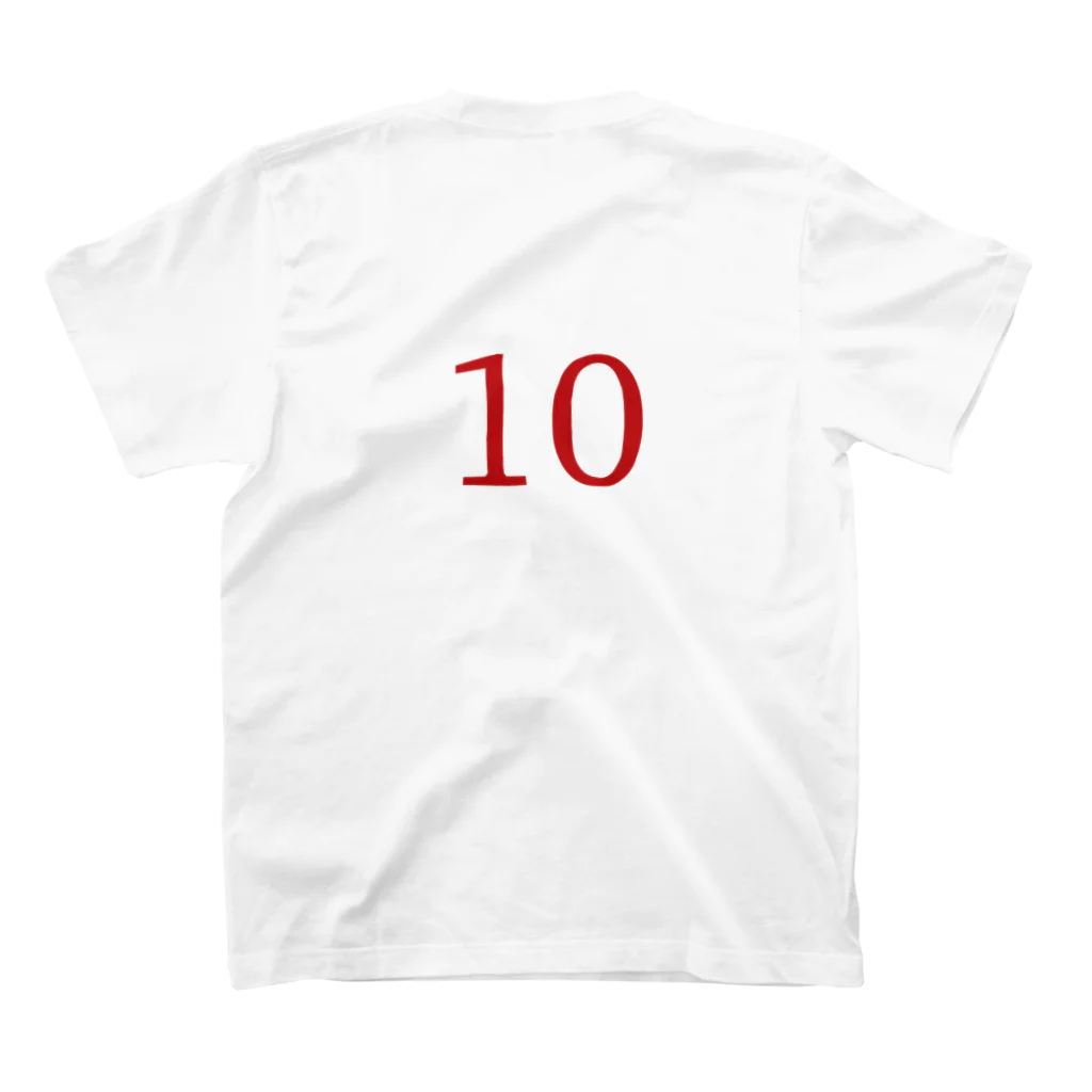 TAREMEENO UNITED STOREのTAREMEENO UNITED FC 2ndユニ風 No.10 スタンダードTシャツの裏面